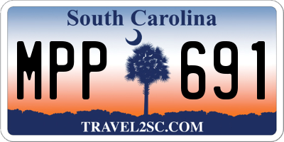 SC license plate MPP691