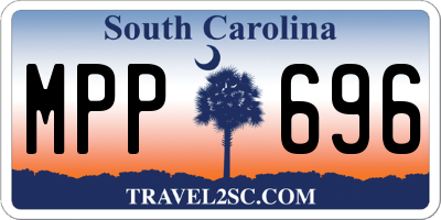SC license plate MPP696