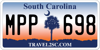 SC license plate MPP698