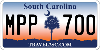 SC license plate MPP700
