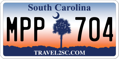 SC license plate MPP704