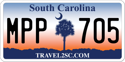 SC license plate MPP705