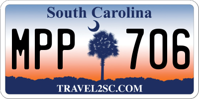 SC license plate MPP706