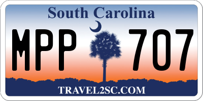 SC license plate MPP707