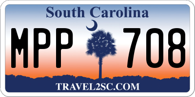 SC license plate MPP708