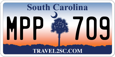 SC license plate MPP709
