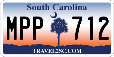 SC license plate MPP712