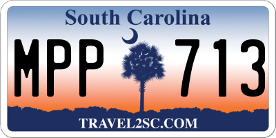 SC license plate MPP713