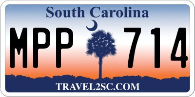 SC license plate MPP714