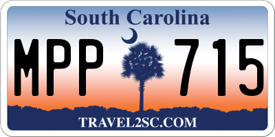 SC license plate MPP715