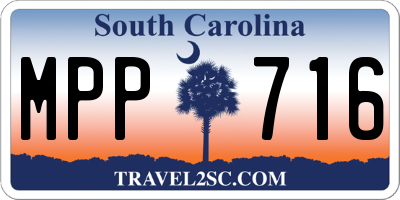 SC license plate MPP716