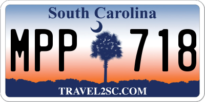 SC license plate MPP718