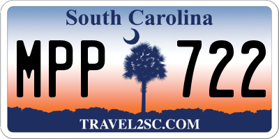 SC license plate MPP722
