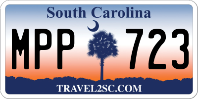 SC license plate MPP723