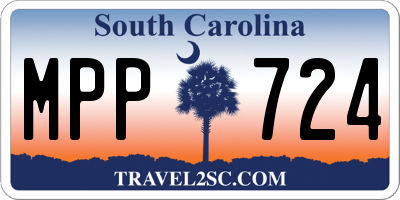 SC license plate MPP724
