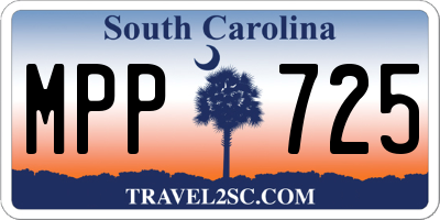 SC license plate MPP725
