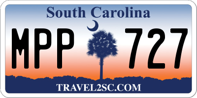 SC license plate MPP727
