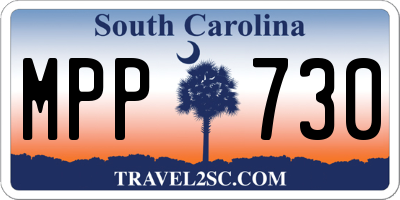 SC license plate MPP730