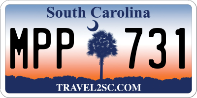 SC license plate MPP731