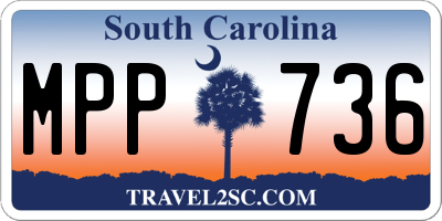 SC license plate MPP736