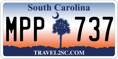 SC license plate MPP737