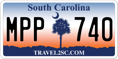 SC license plate MPP740