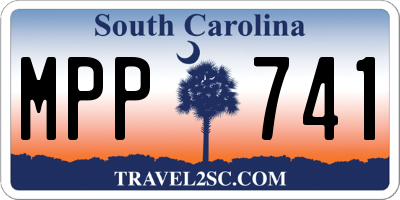 SC license plate MPP741