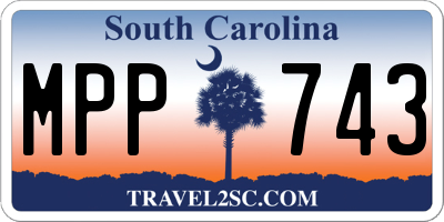 SC license plate MPP743