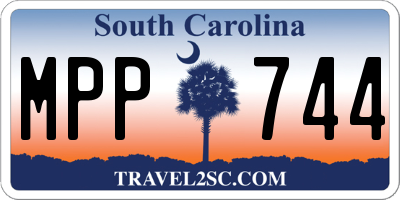 SC license plate MPP744