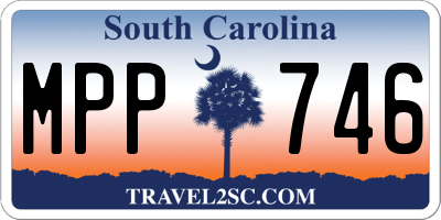SC license plate MPP746