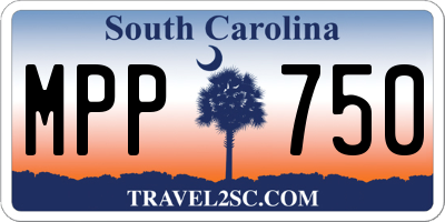 SC license plate MPP750