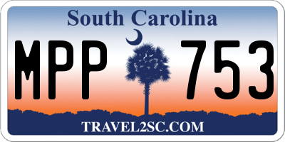 SC license plate MPP753