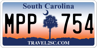 SC license plate MPP754