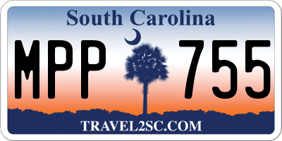 SC license plate MPP755