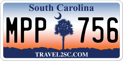 SC license plate MPP756