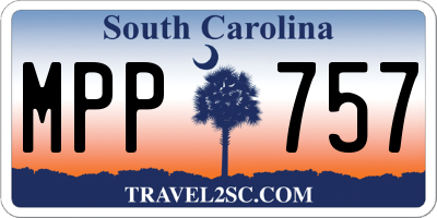 SC license plate MPP757