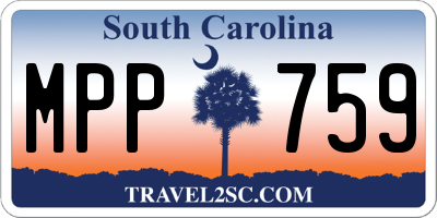 SC license plate MPP759