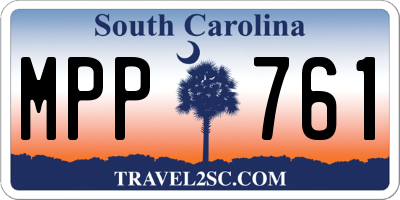 SC license plate MPP761