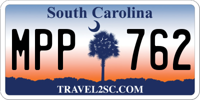 SC license plate MPP762