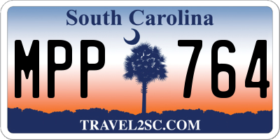 SC license plate MPP764