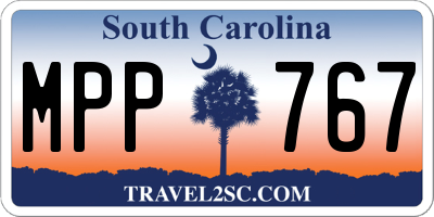 SC license plate MPP767