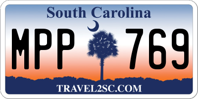 SC license plate MPP769