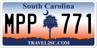 SC license plate MPP771