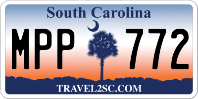 SC license plate MPP772