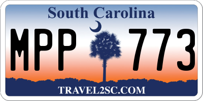 SC license plate MPP773