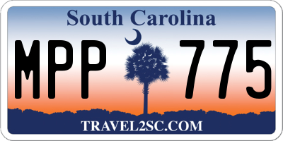 SC license plate MPP775