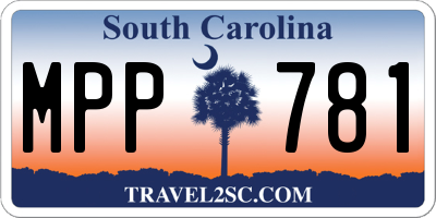 SC license plate MPP781