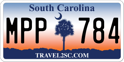 SC license plate MPP784