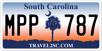 SC license plate MPP787