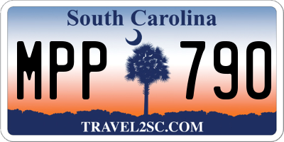 SC license plate MPP790